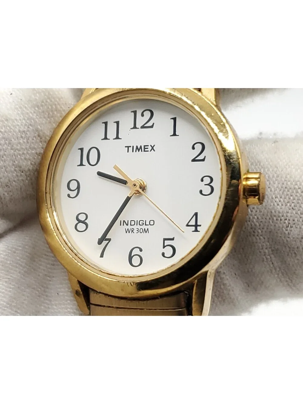 Timex Indiglo Womens Watch New Battery Please Read Gold Tone 24mm